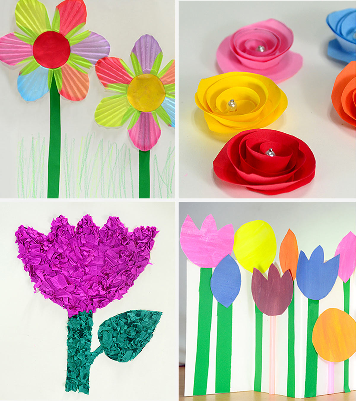 给孩子们的25朵华丽的纸花(工艺创意)