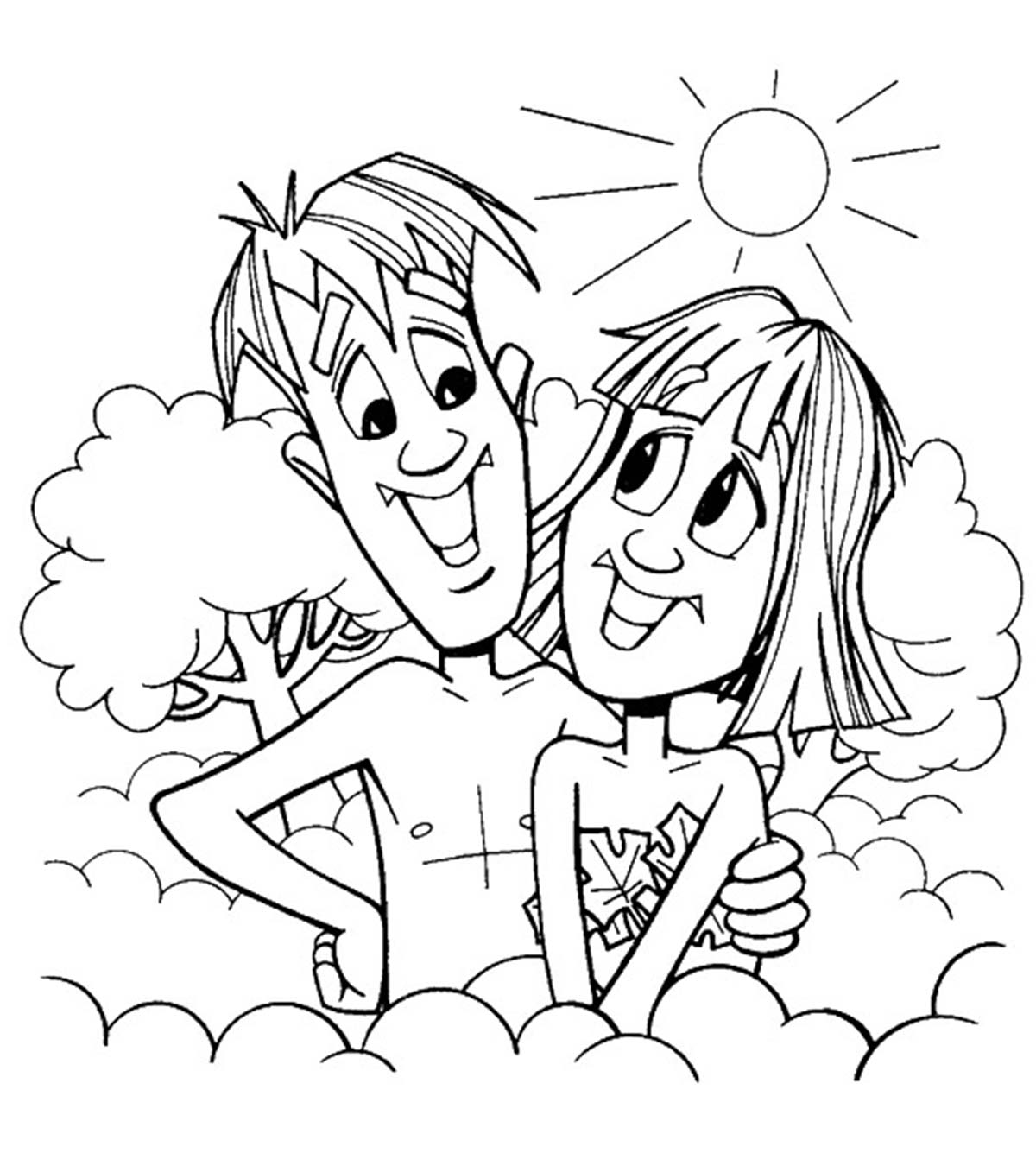 25个最好的亚当和夏娃涂色页给你的孩子万博体育手机官方网站登录