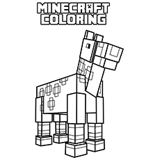 可打印的Minecraft马着色页