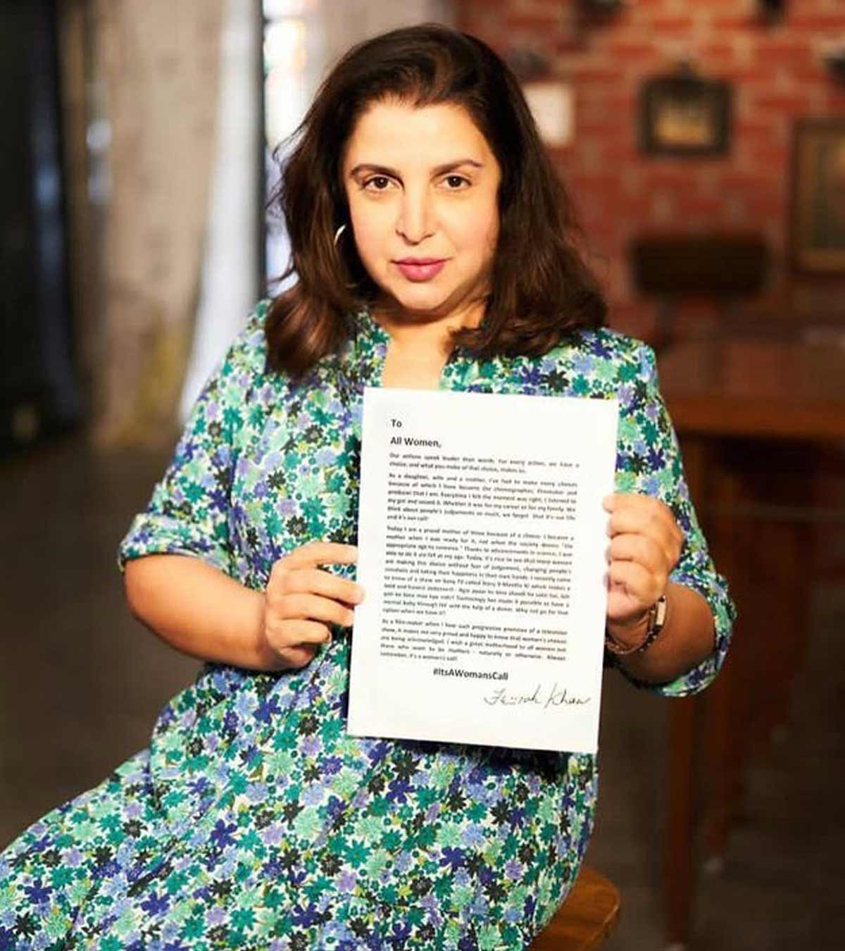当我准备好了，我成为了母亲:法拉汗写了一封公开信，在43岁时通过试管受精接受母亲的身份