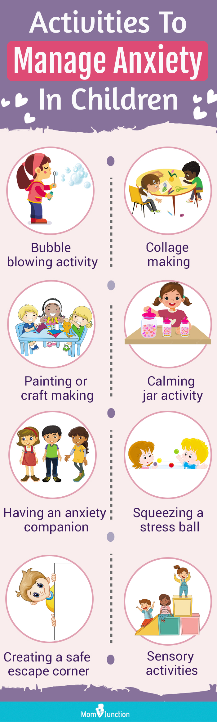 管理儿童焦虑的活动(信息图)