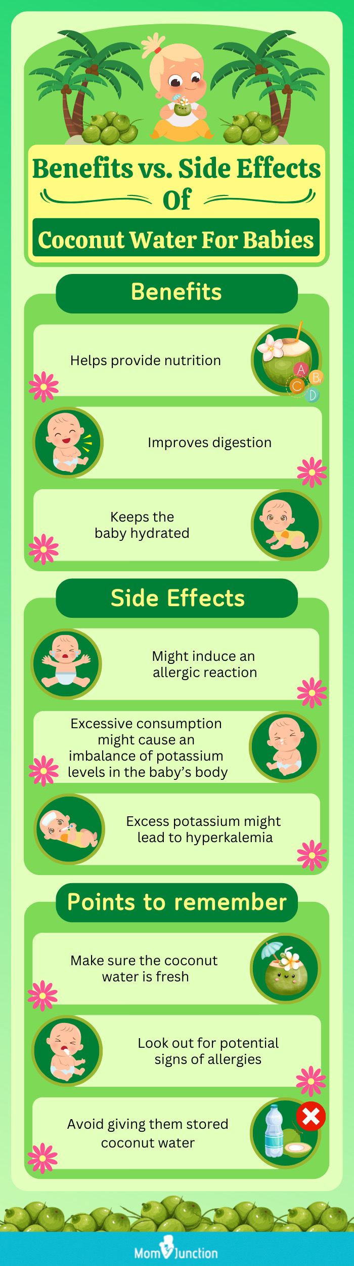 椰子水对婴儿的好处和副作用(信息图)