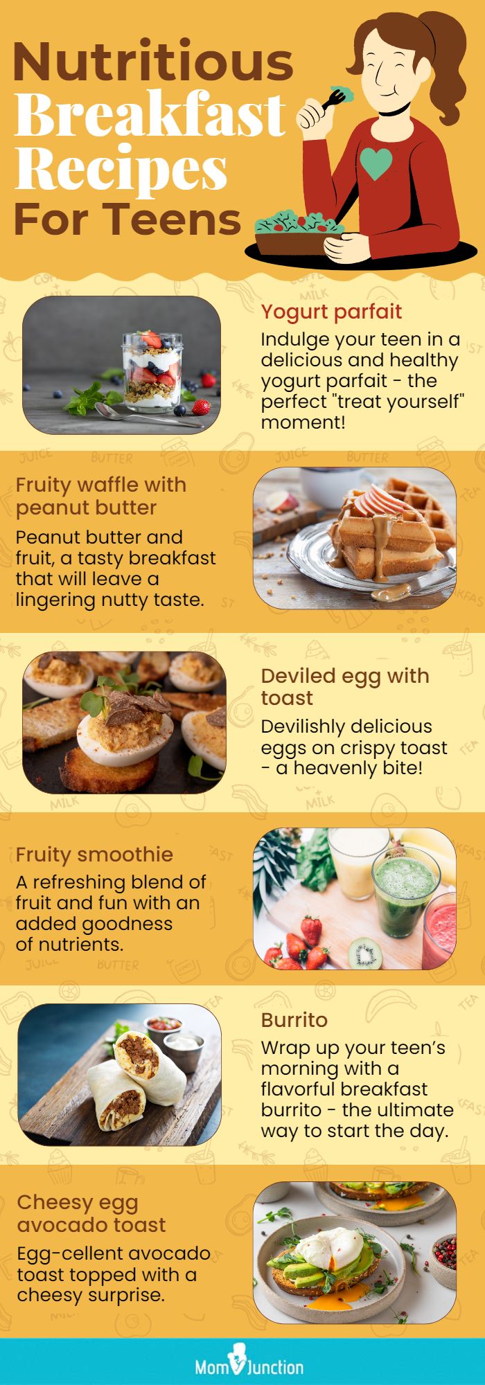 青少年早餐食谱营养概况(信息图)