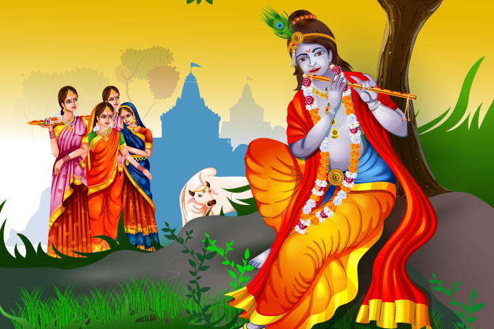Lord Krishna decides the love of his devotees