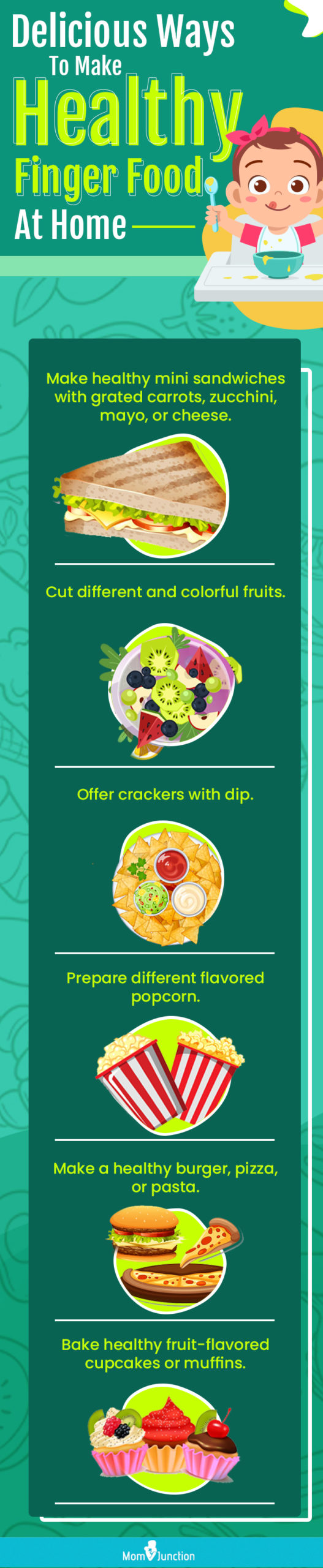 delicious ways to make healthy finger foods at home (infographic)