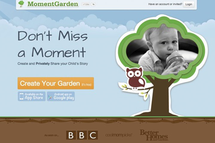 Moment Garden online free baby photo and video journal