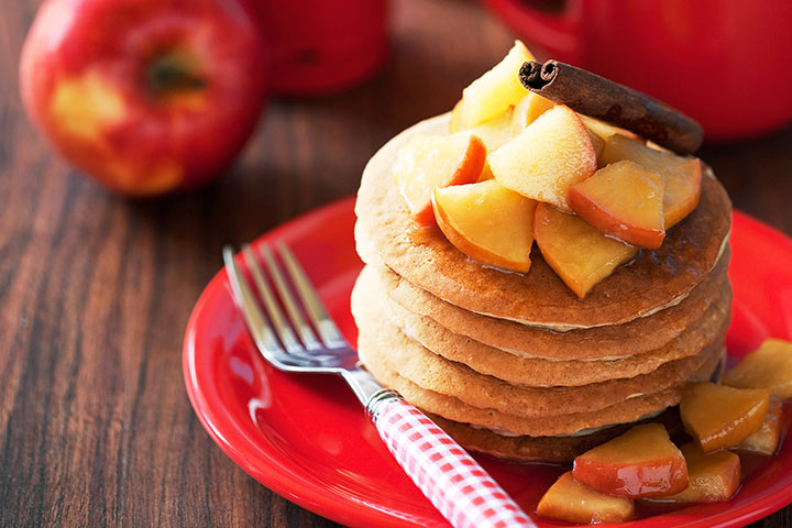 Honey pancake and apple recipes for kids