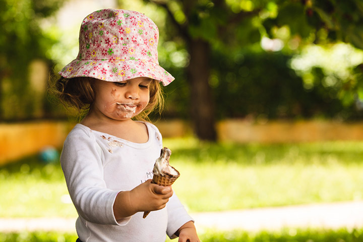 Older children may develop hives around the lips after eating ice cream