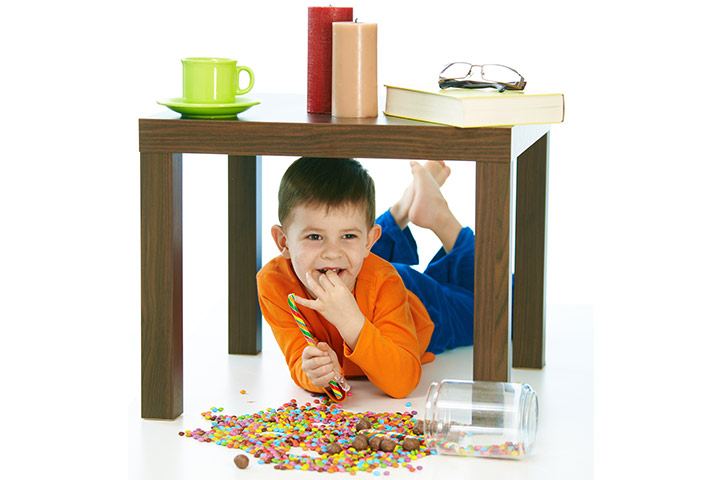 Eating under the table, interesting activities for kids