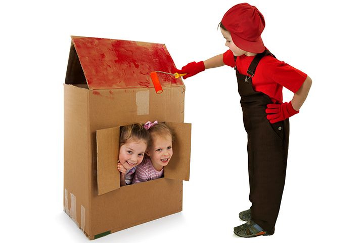 纸箱,有趣的活动为孩子们