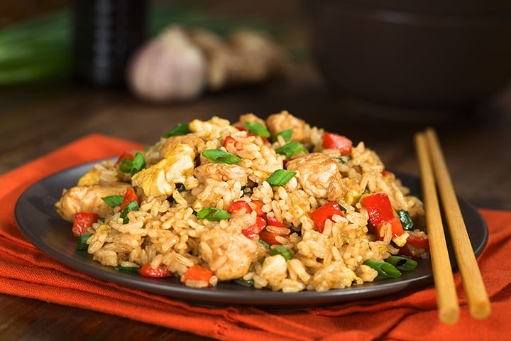 Sichuan fried rice recipe for kids