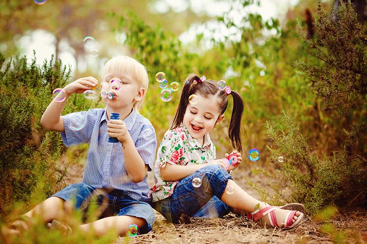 Bubble contest, interesting activities for kids