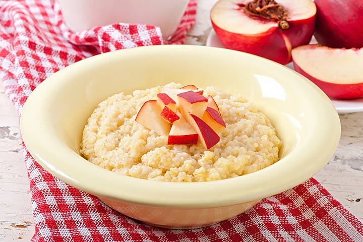 Wheat and peach porridge recipe peaches for babies