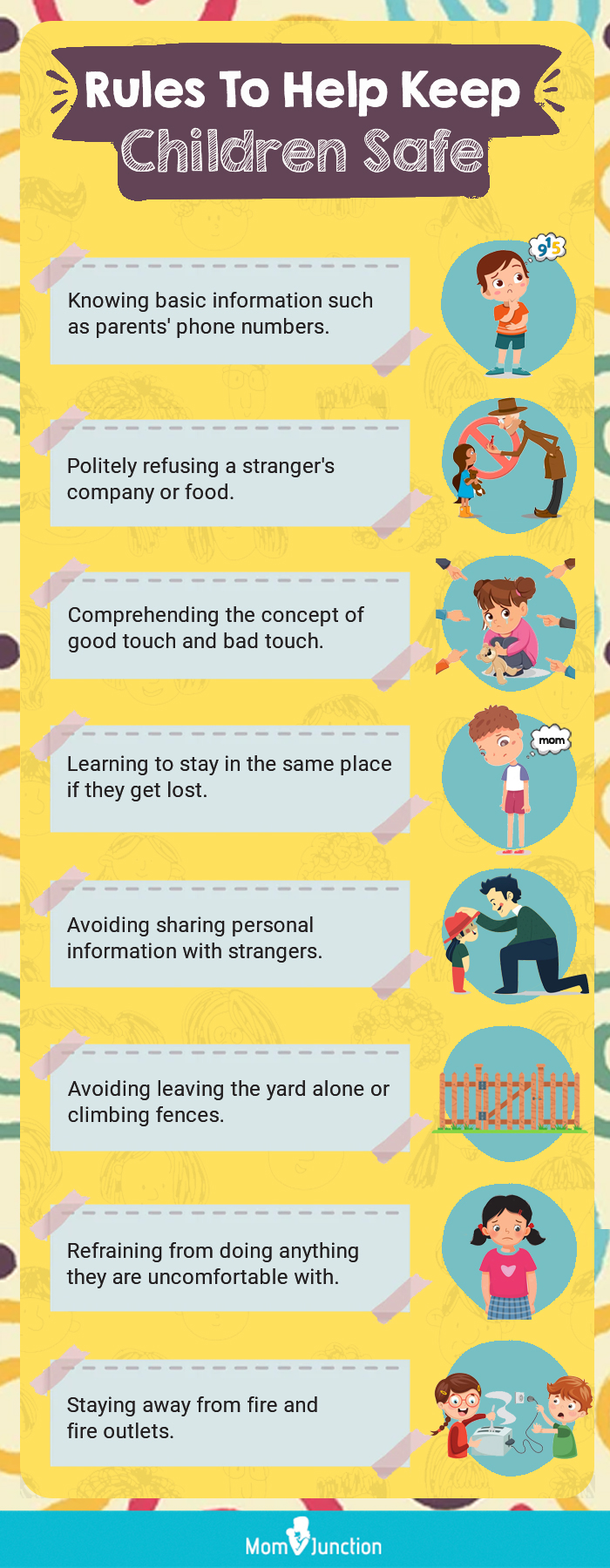 rules to help keep children safe (infographic)