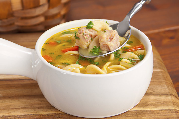 Noodle and chicken soup recipe for kids