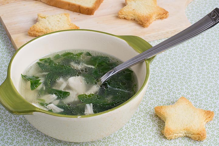 Potato spinach and chicken soup recipe for kids