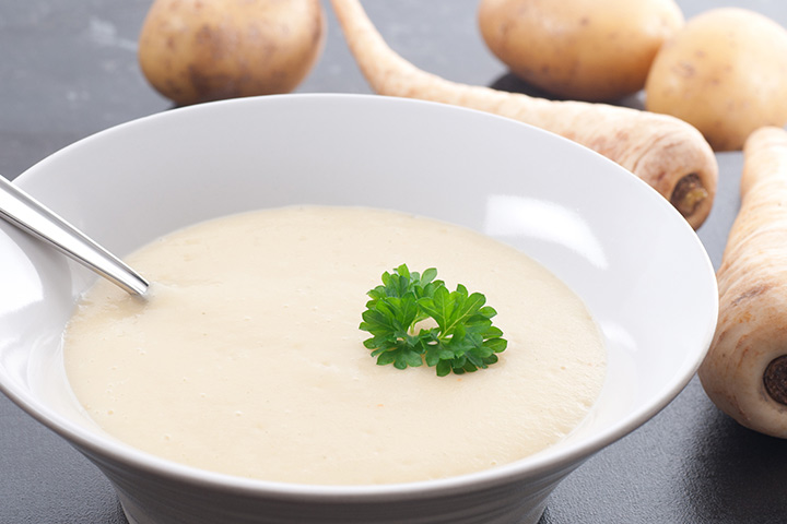 Creamy parsnip soup food recipes for baby