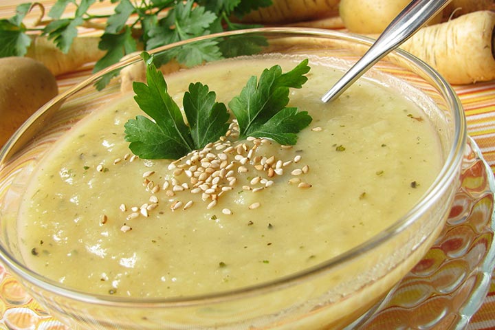 Parsnip and sweet potato puree food recipes for baby