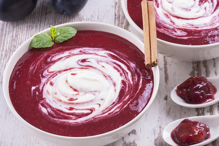 Roasted plums with yogurt recipe for baby
