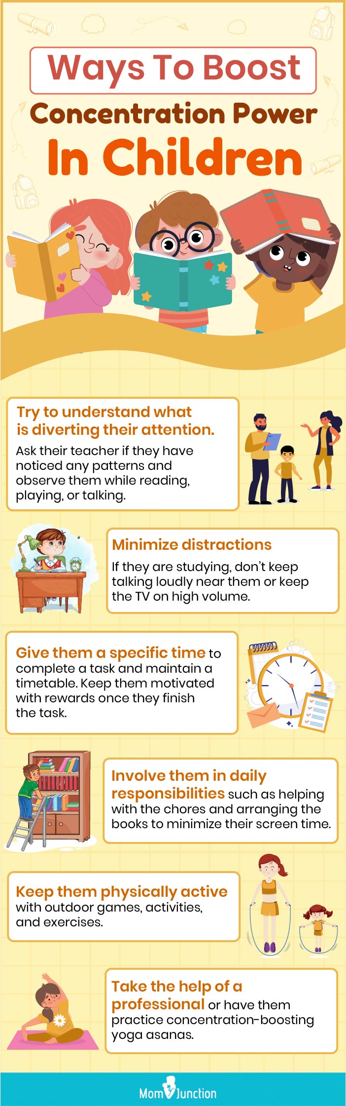 ways to boost concentration power in children (infographic)