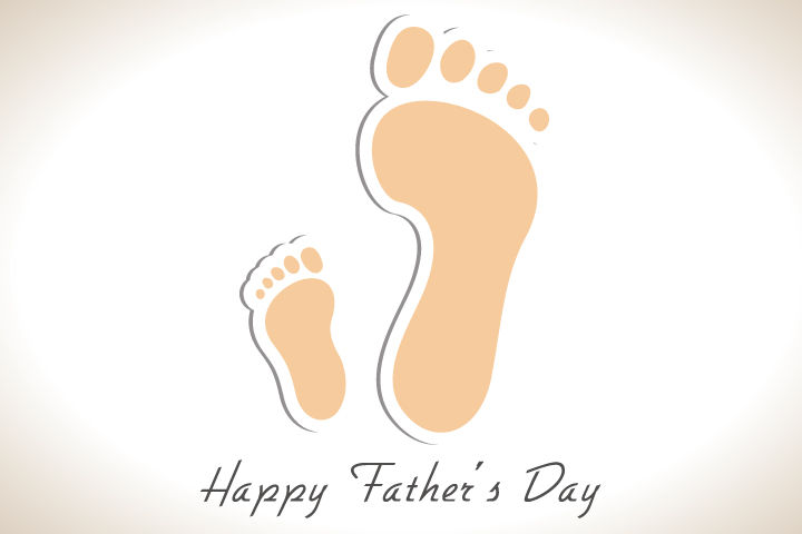 Footprints father's day activity for kids