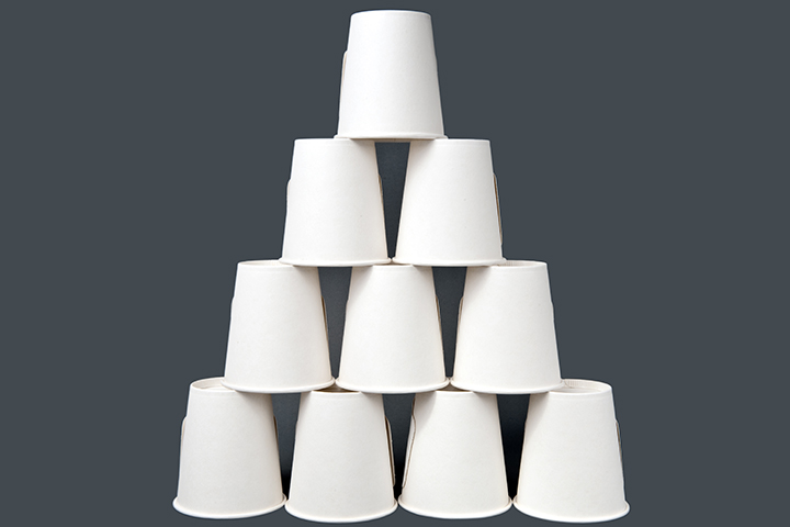 Pyramid stack race, teen birthday party ideas