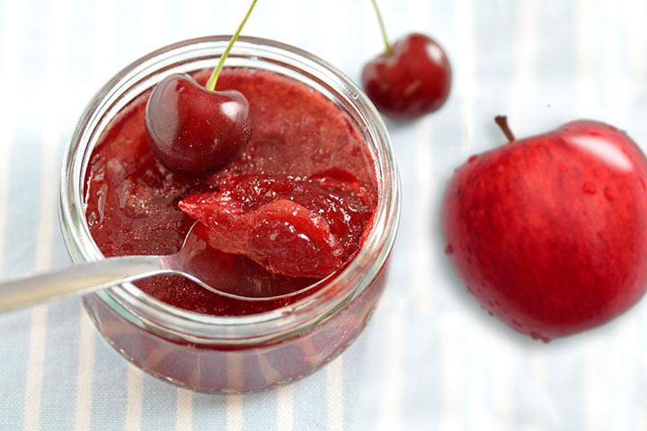 Apple and cherry puree for babies