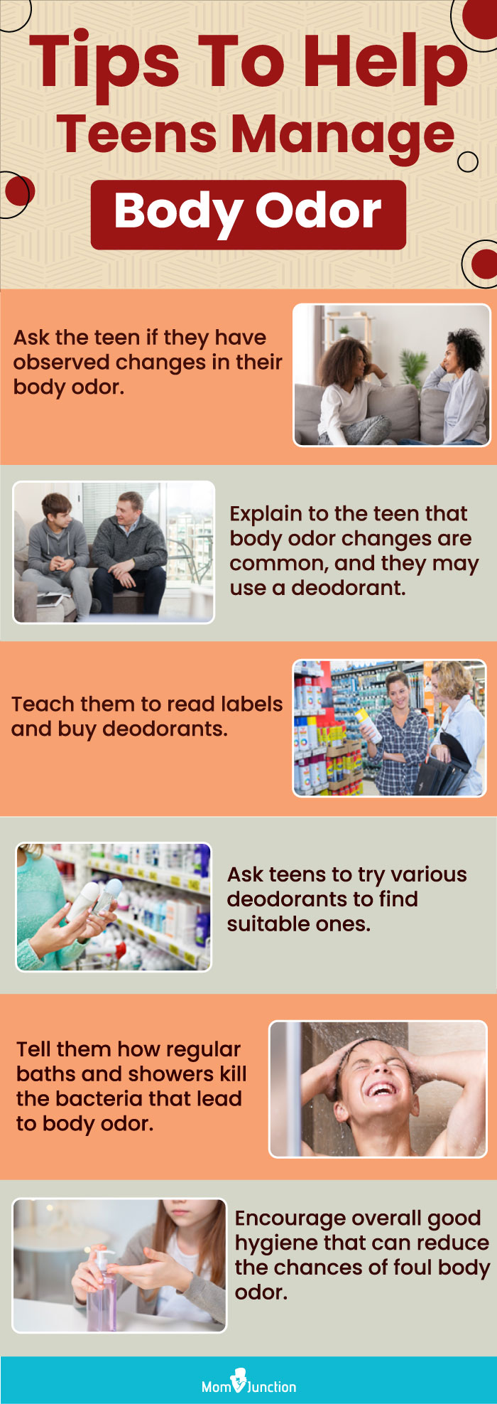 tips to help teens manage body odor(infographic)