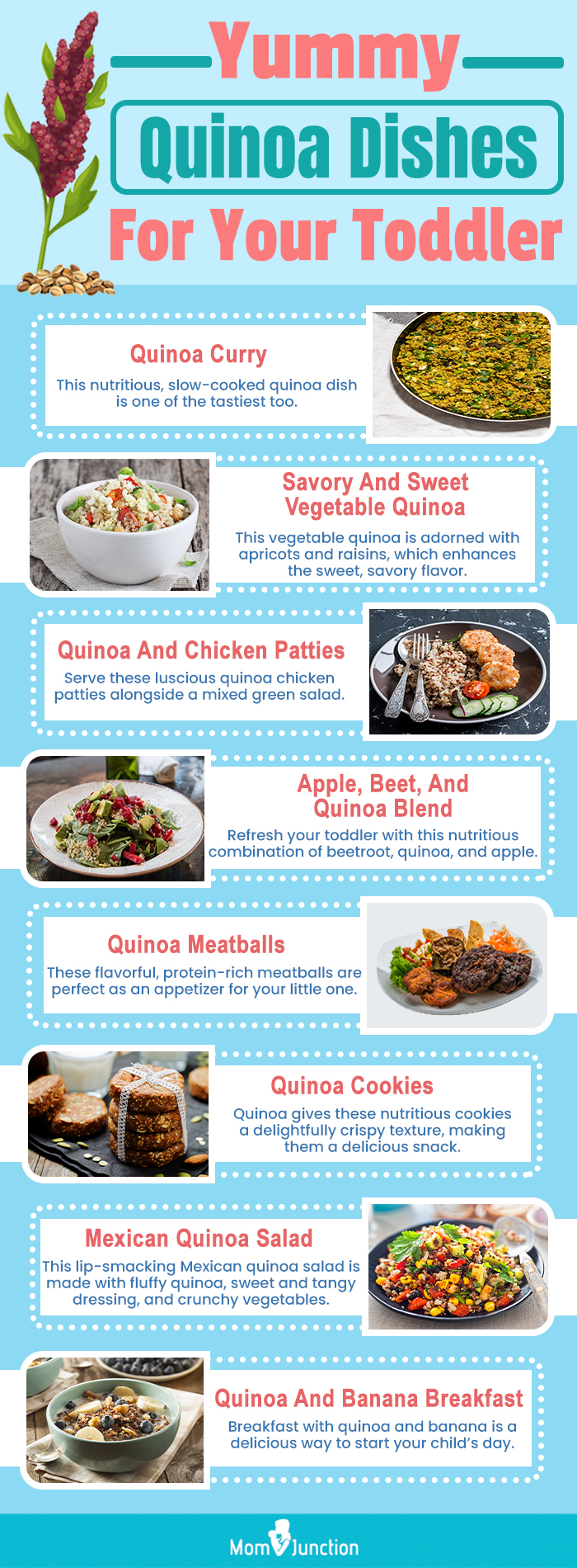 yummy quinoa dishes for your toddler (infographic)