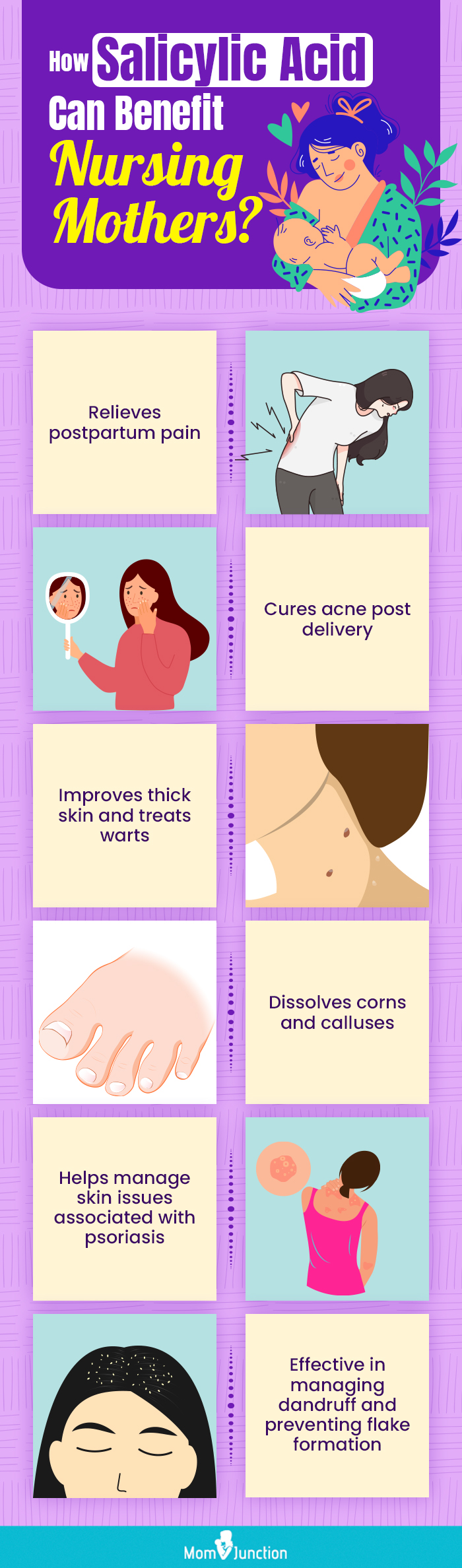 how salicylic acid can benefit nursing mothers (infographic)