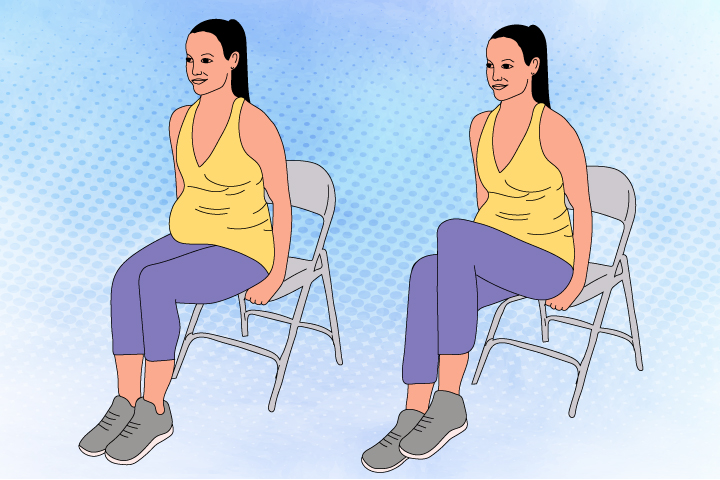 坐在膝盖上电梯abdominal exercise during pregnancy