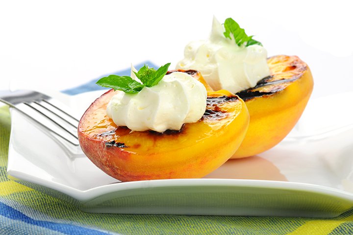 Grilled peaches recipe for baby shower