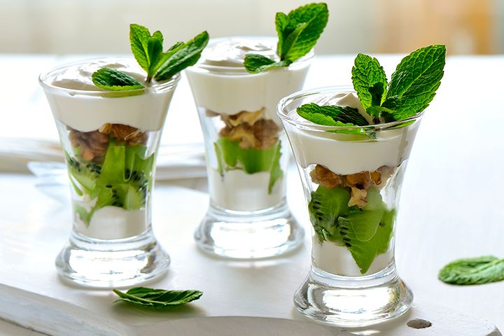 Kiwi yoghurt cups recipe for baby shower
