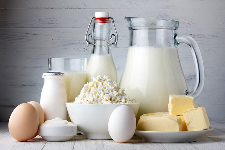 Dairy products for high protein breakfast for kids