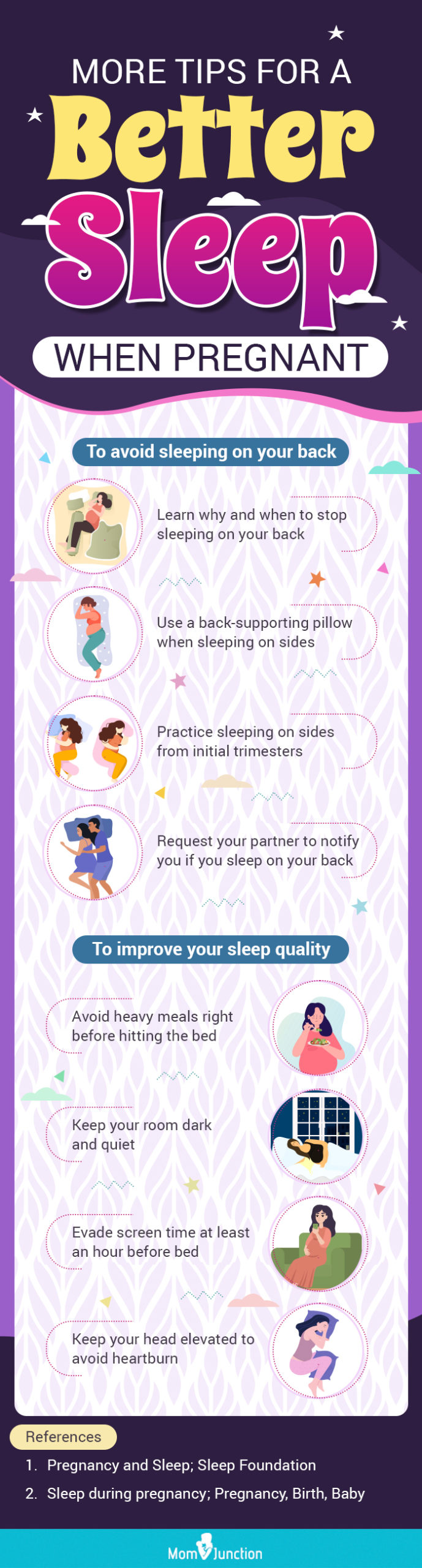 more tips for a better sleep when pregnant (infographic)