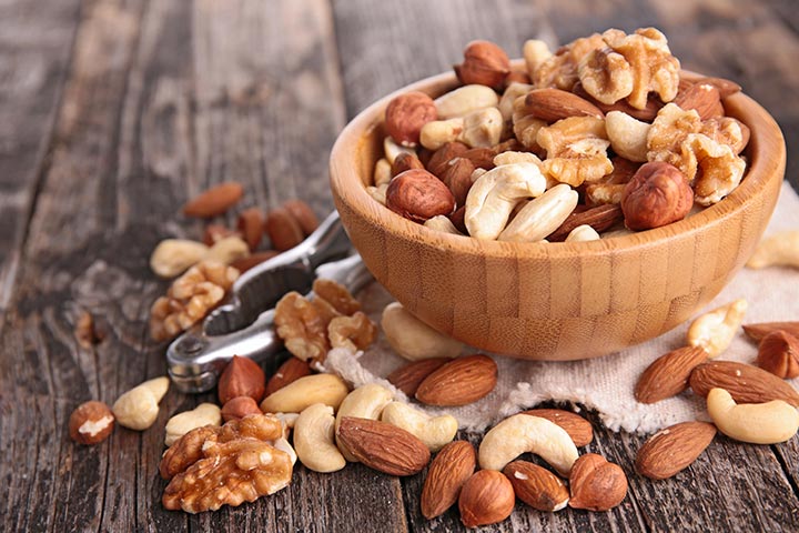 Nuts for high protein breakfast for kids