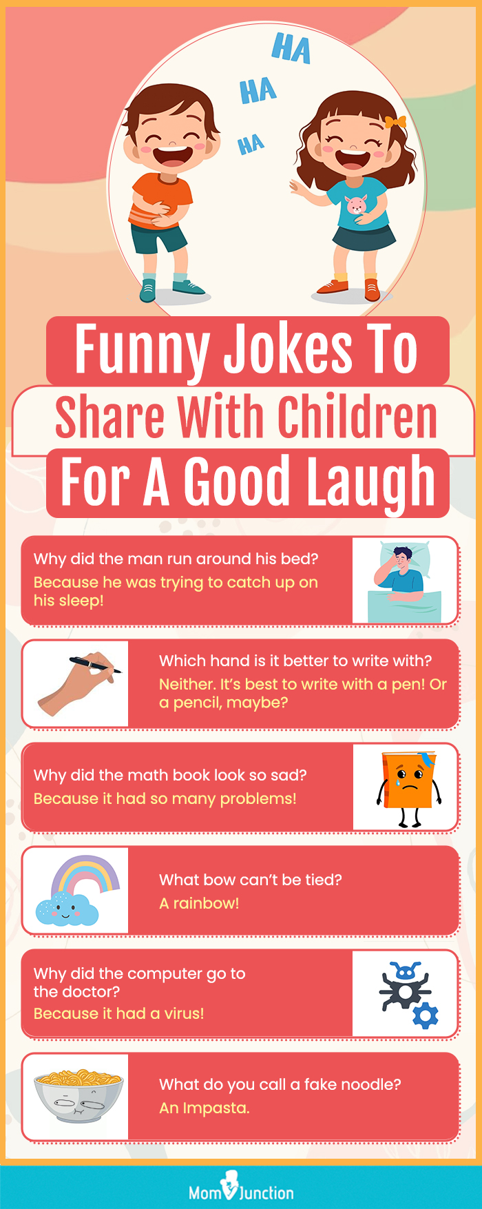 funny jokes to share with children for a good laugh (infographic)