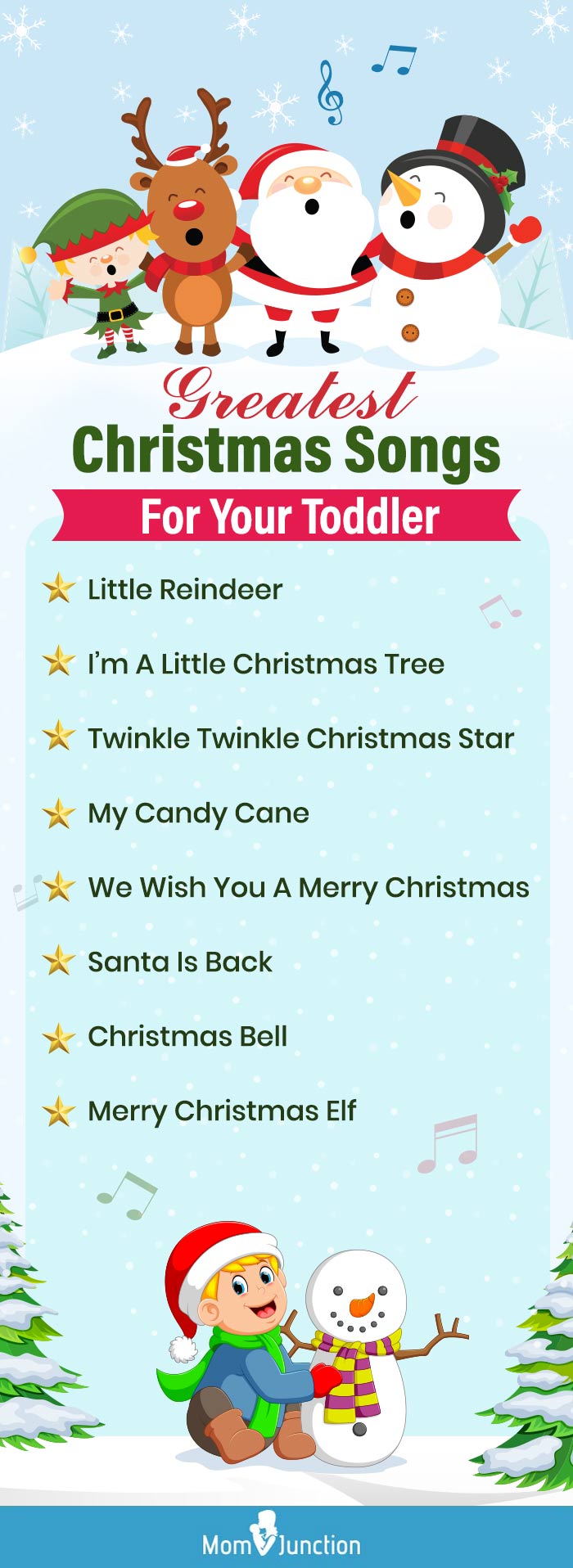 greatest christmas songs for your toddler (infographic)