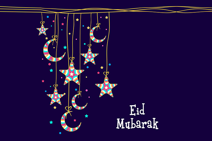 Moon and star decorating, Eid activities for kids