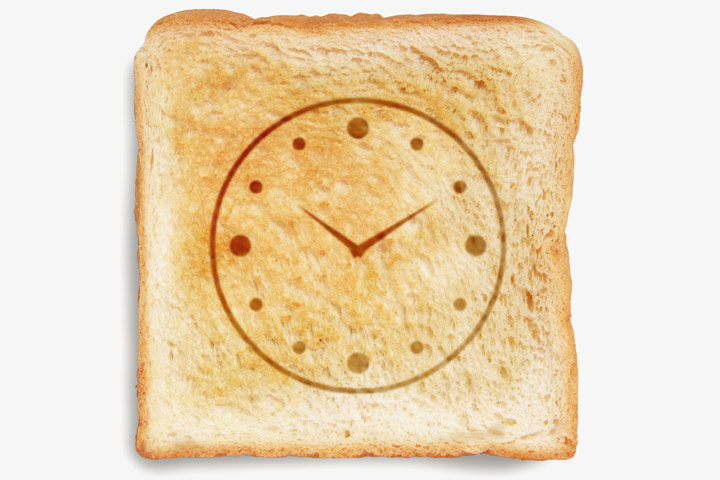 Bread clock crafts for kids