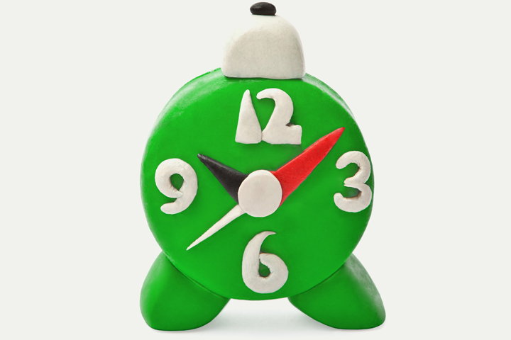Clay clock crafts for kids