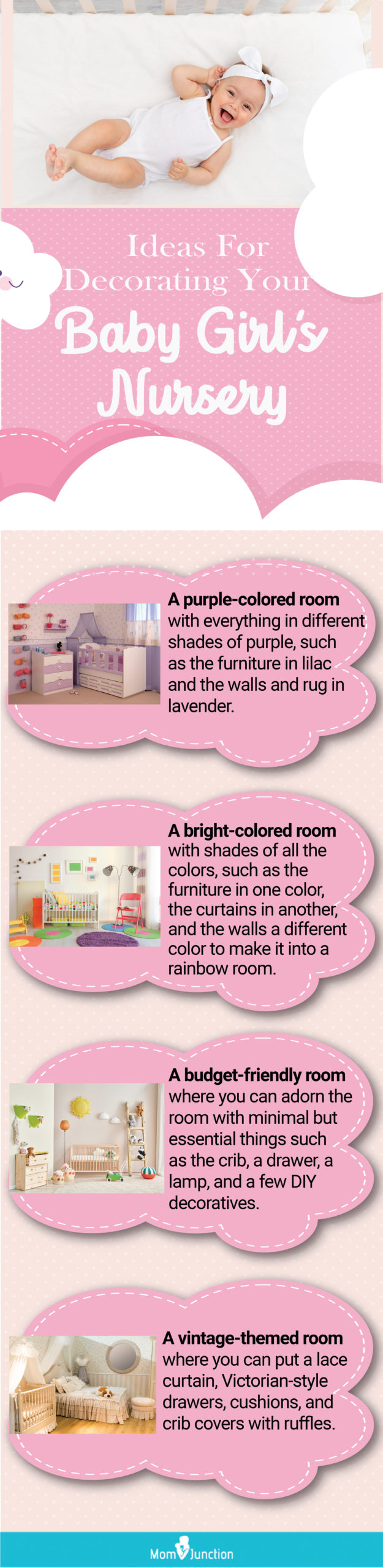 cute baby girl room ideas (infographic)