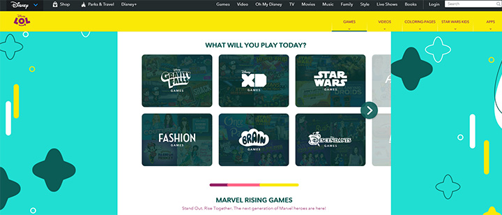 Disney LOL online game website