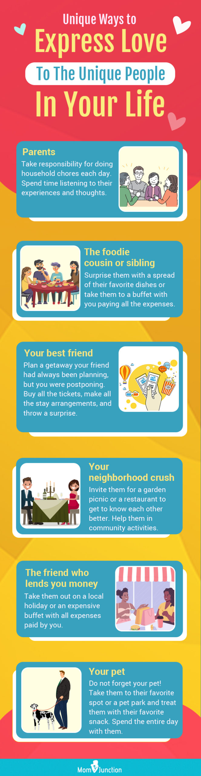 unique ways to express love to the unique people in your life (infographic)
