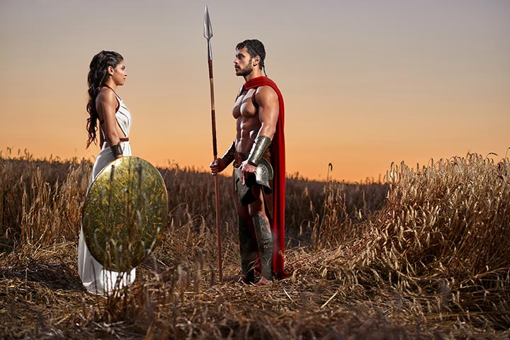 Spartan warrior and queen couple costume ideas
