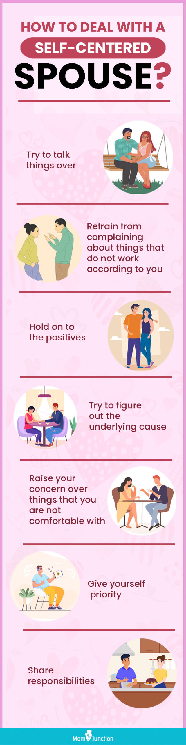 dealing with a self-centered spouse (infographic)