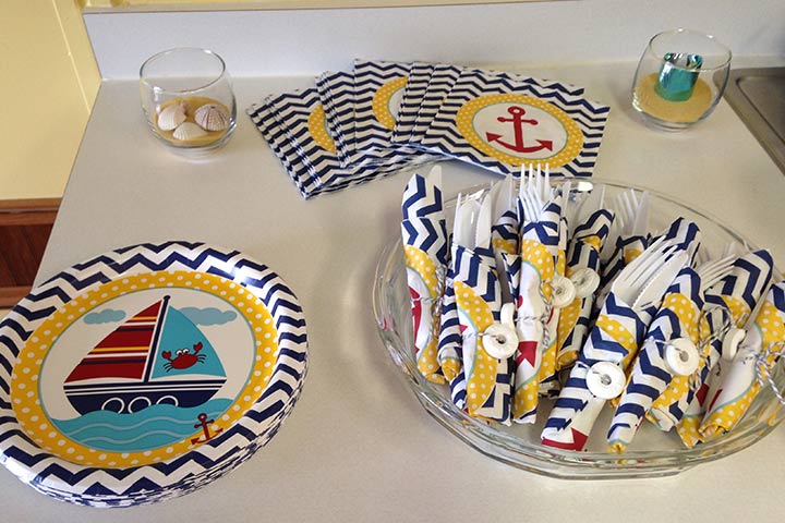 Nautical themed sip-and-see party