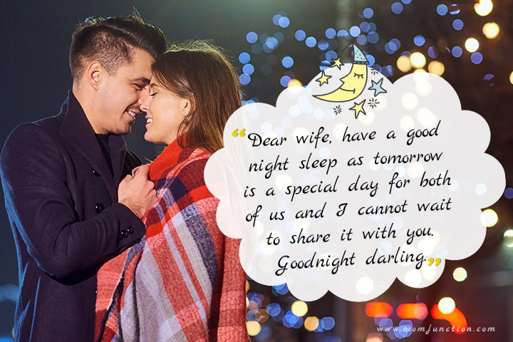 warm wrap as a good night message for wife