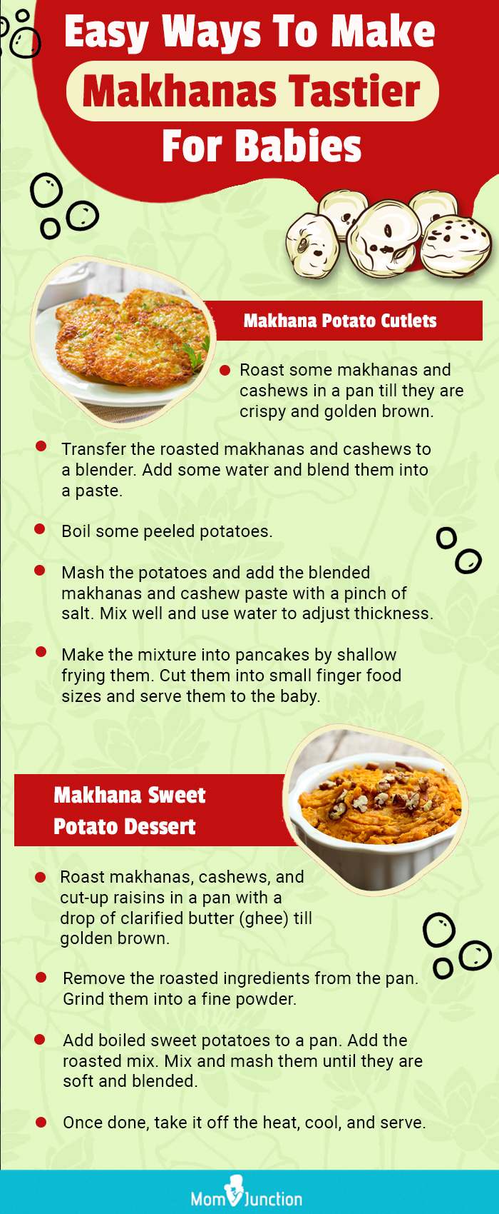easy ways to make makhanas tastier for babies (infographic)