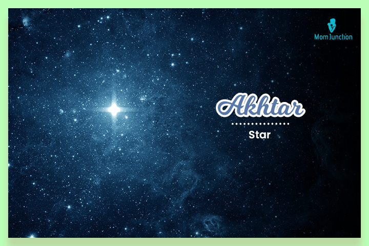 Akhtar is a Muslim last name meaning star